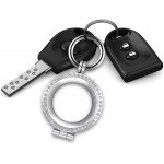 Wholesale Diamond Glitter Crystal AirTag Tracker Holder Loop Case Cover Ring Key Chain for Apple AirTag (Silver)